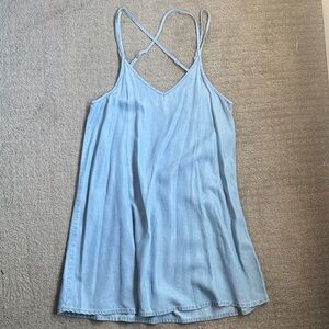RVCA denim chambray trapeze dress